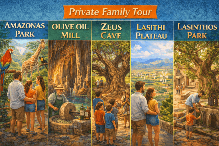 Private Family Tour | Amazonas Park | Olive Oil Mill | Zeus Cave | Lasithi Plateau | Lassinthos Park | Krassi Village – 660722