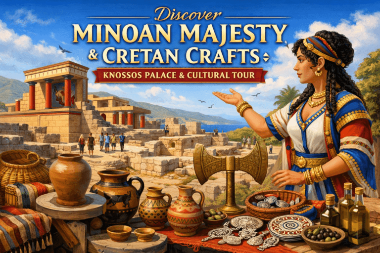 From Elounda Full-Day Private Heritage Tour, Knossos, History & Local Flavor – 1106361